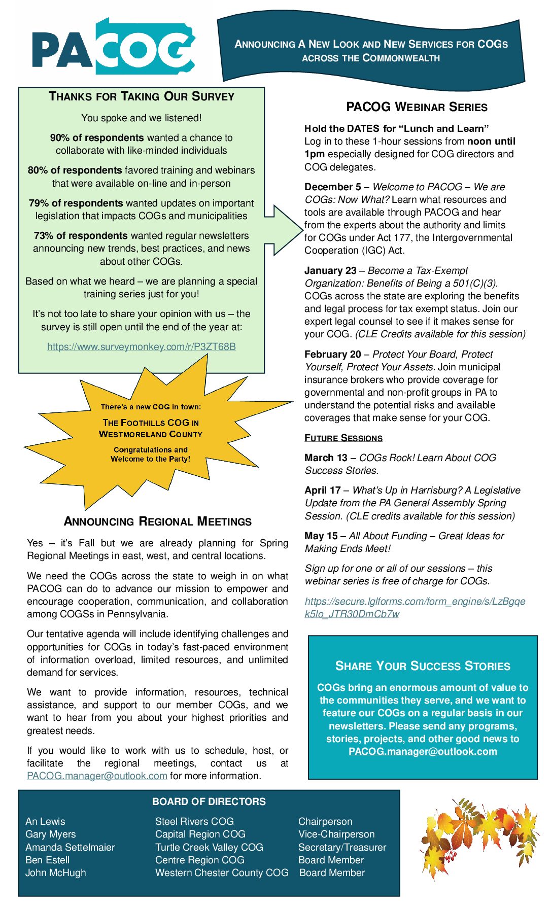 Thumbnail of the first page of 'Newsletter – November 2024'