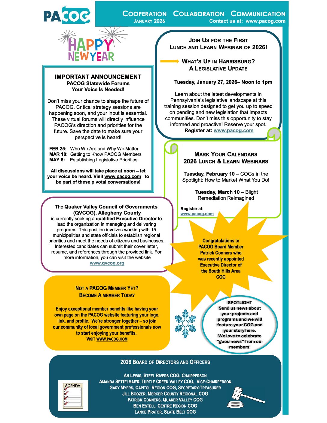 Thumbnail of the first page of 'Newsletter – January 2026'