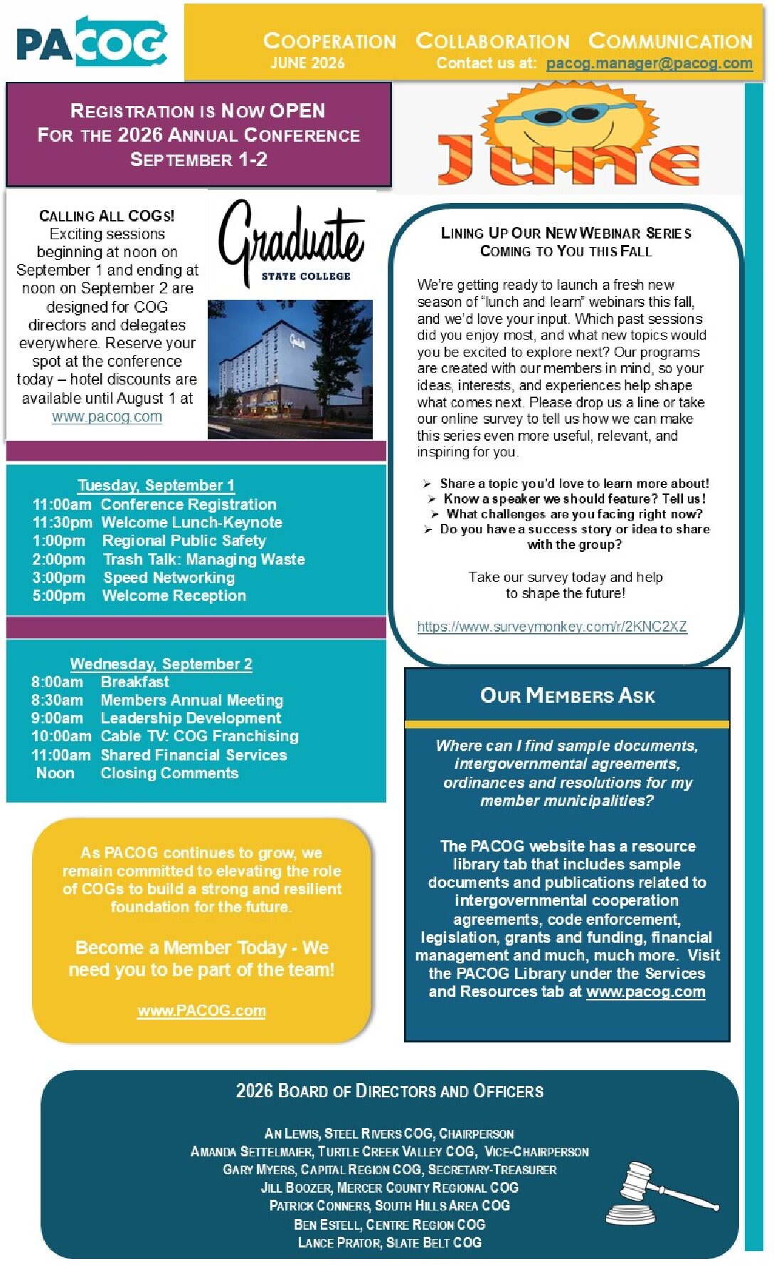 Thumbnail of the first page of 'Newsletter – June 2026'